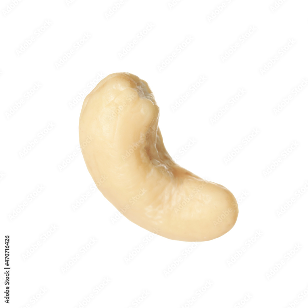 Tasty organic cashew nut isolated on white Tasty organic cashew nut isolated on white