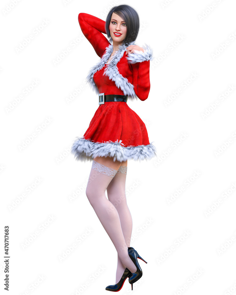 Young beautiful Santa girl. Young beautiful Santa girl.