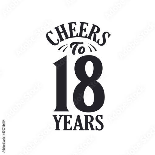 Photography 18 years vintage birthday celebration, Cheers to 18 years