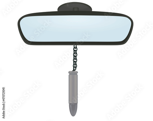 Bullet on mirror. vector illustration