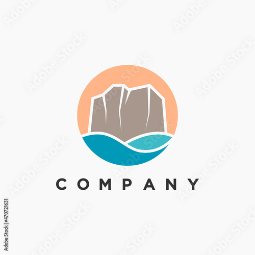 Modern Cliff logo vector design for your company or business