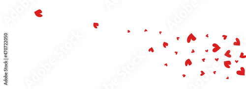 Maroon Color Heart Vector Panoramic White