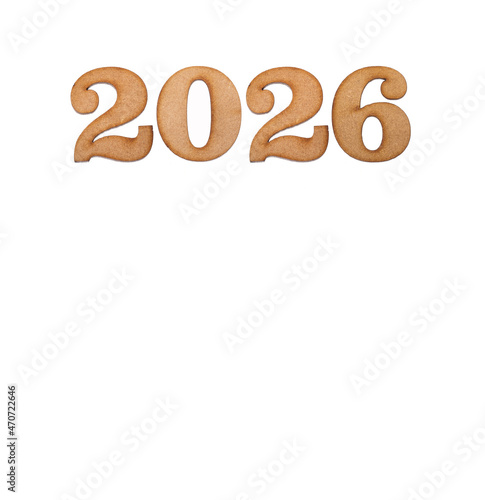 Goals for the new year - Happy new year 2026 in wooden letters