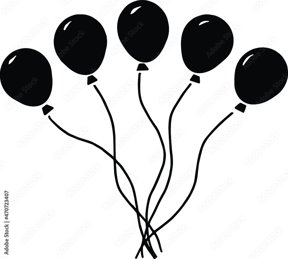 Ballons Ballone Party #150120-01 Stock Vector