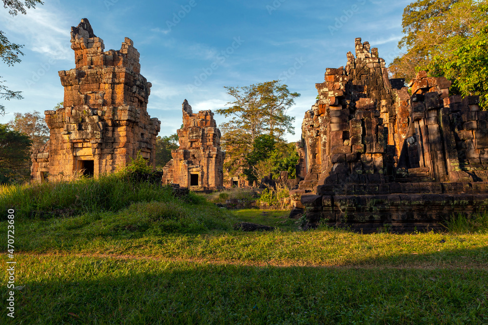 Angkor Wat is a huge Hindu temple complex in Cambodia.
