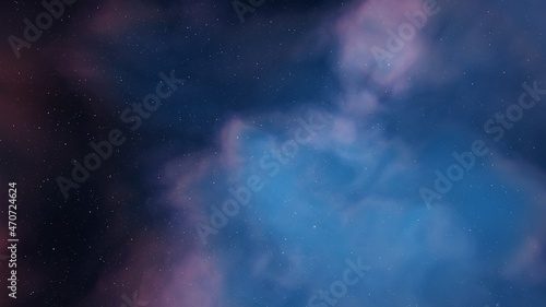 Deep outer space with stars and nebula 3d illustration