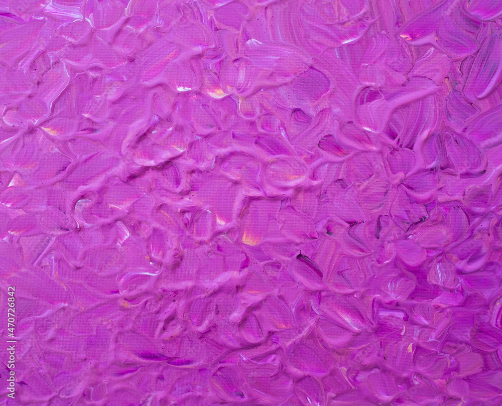 Abstract decorative grunge texture. Background with liquid acrylic. Mixed paints for poster or wallpaper. Modern art. Purple smears of colors. Smeared oil paint. 