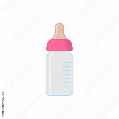 Obraz na płótnie Baby bottle isolated on white background, vector w salonie