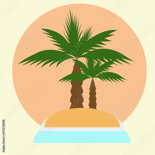 postcard logo palm
