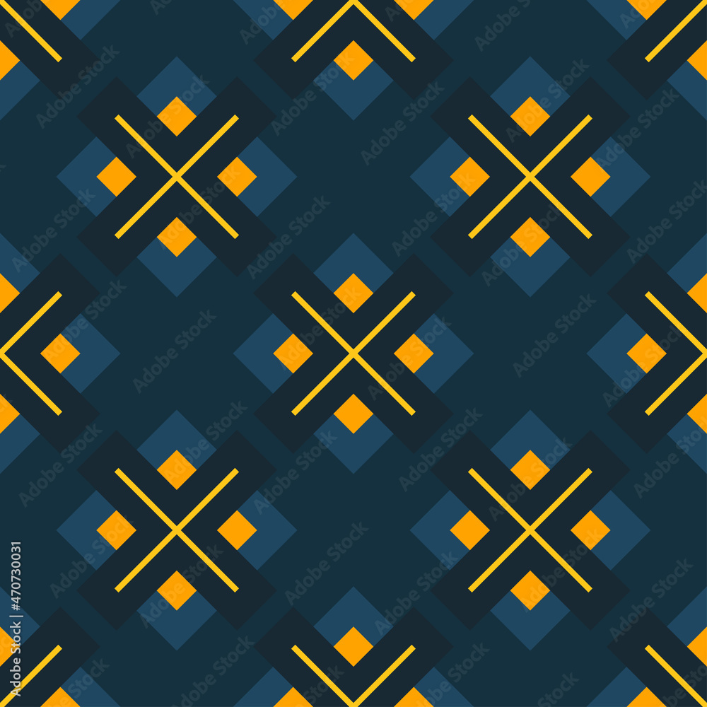 Obraz premium Abstract seamless geometric pattern of rhombuses and diagonals. Vector illustration