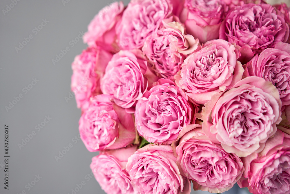 Floral carpet, flower texture, shop concept. Beautiful fresh blossoming flowers roses, spray roses. Blossom in vases and pails. Top view. Floral carpet, flower texture, shop concept. Beautiful fresh blossoming flowers roses, spray roses. Blossom in vases and pails. Top view.