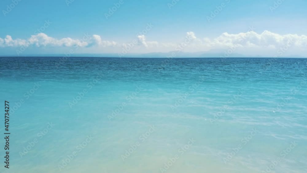 Drone fly over water in ocean in slowmotion. High quality FullHD footage