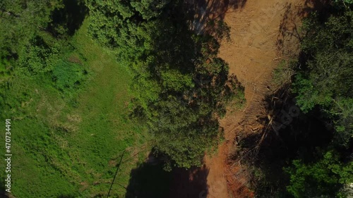 Wallpaper Mural Dam, drone calmly flying over a beautiful dam in a small town in Brazil. 4k, scene with drone. Torontodigital.ca