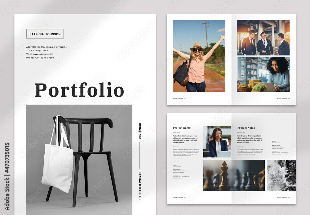 Portfolio Layout Stock Template | Adobe Stock