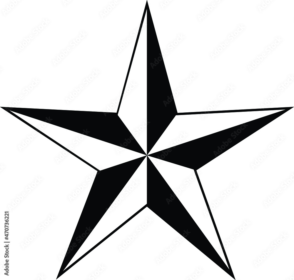 Fototapeta premium The star icon. Nautical Star.