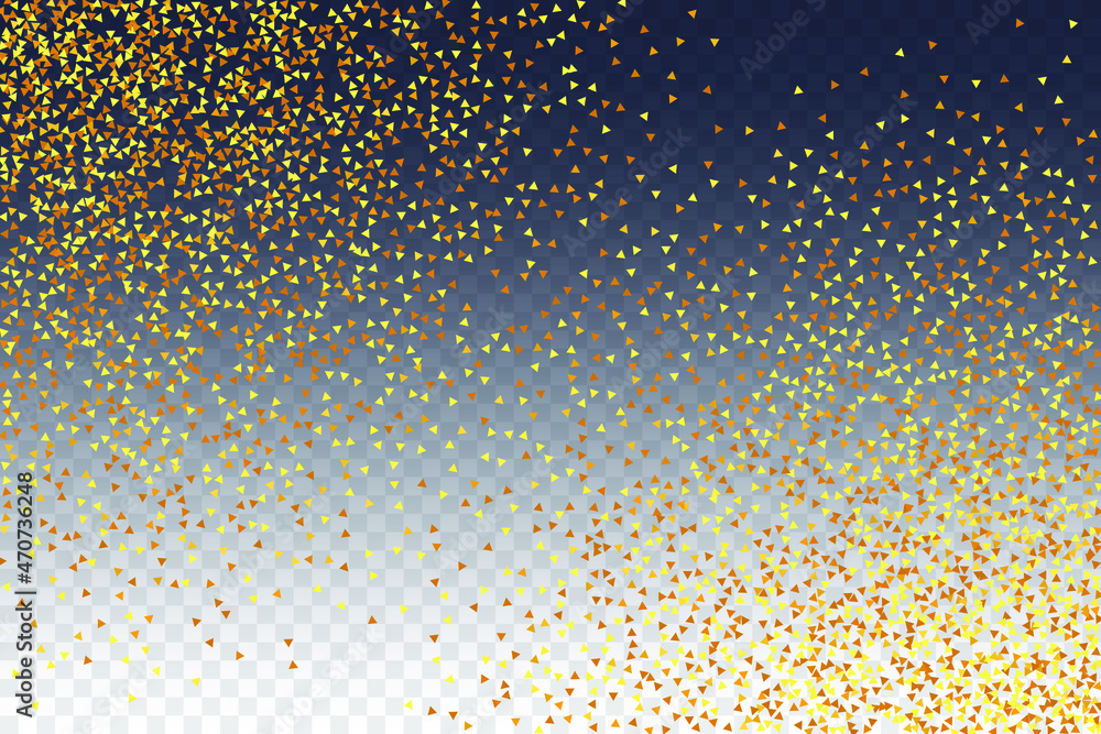 Gold Confetti on Red. Isolated Golden Dust Particles. Vector Round Bokeh. Abstract Iridescent Background. Fluid Birthday Card. Random Bridal Backdrop. Foil Border. Geometric Anniversary Backdrop.