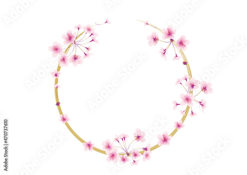 桜の花のフレーム © Hinageshi