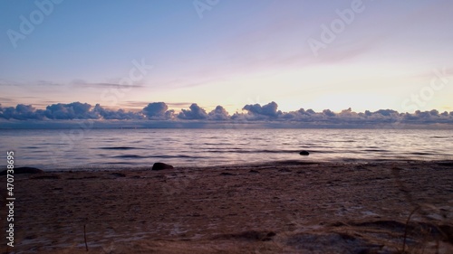 Sunset on the beach.