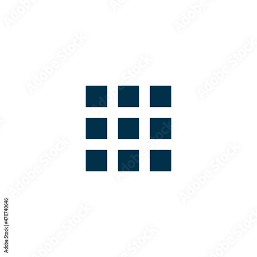 Square Grid icon in flat style. Stock vector illustration isolated on white background