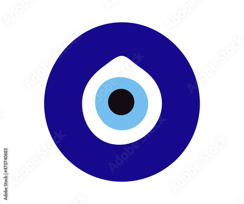 Turkish nazar symbol. Greek charm or amulet.