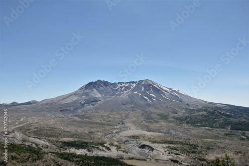 Mount St. Helens on a sunny summer day
