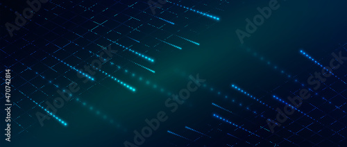 Quantum processing. Deep learning artificial intelligence. Future new technology  for business or science presentation