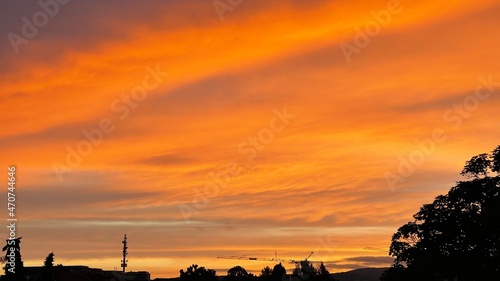 sunset in the mountains