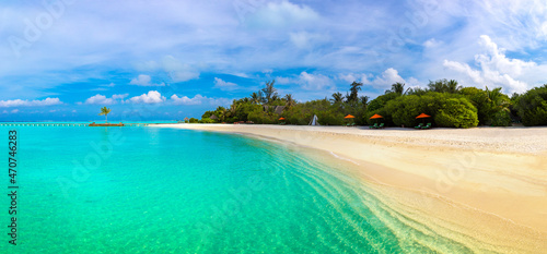 Fototapeta Naklejka Na Ścianę i Meble -  Water Villas (Bungalows) in the Maldives