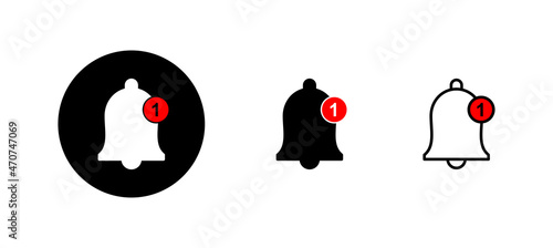 Bell Icons set. Notification sign and symbol for web site design