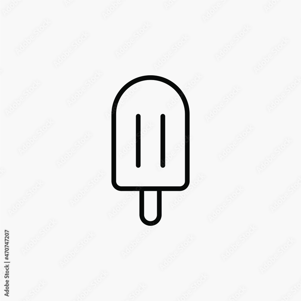 Ice cream line icon, vector, illustration, logo template. Suitable for many purposes. Ice cream line icon, vector, illustration, logo template. Suitable for many purposes.