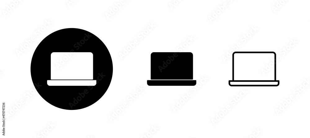 Laptop icons set. computer sign and symbol Laptop icons set. computer sign and symbol