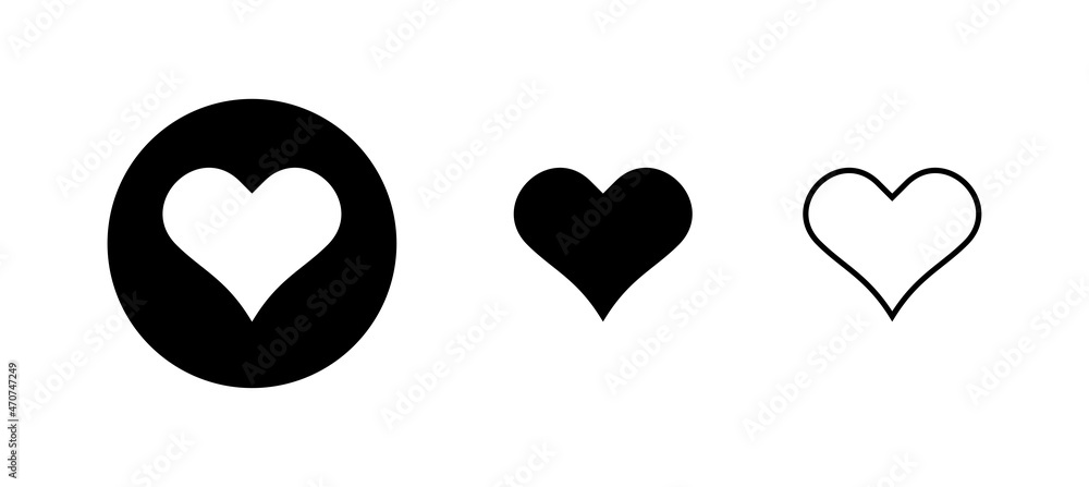 Love icons set. Heart sign and symbol. Like icon vector. Love icons set. Heart sign and symbol. Like icon vector.
