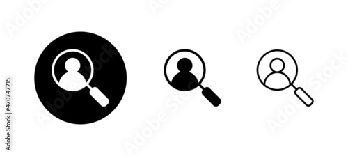 Hiring icons set. Search job vacancy sign and symbol. Human resources concept. Recruitment
