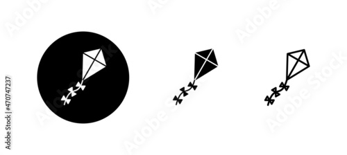Kite icons set. kite sign and symbol