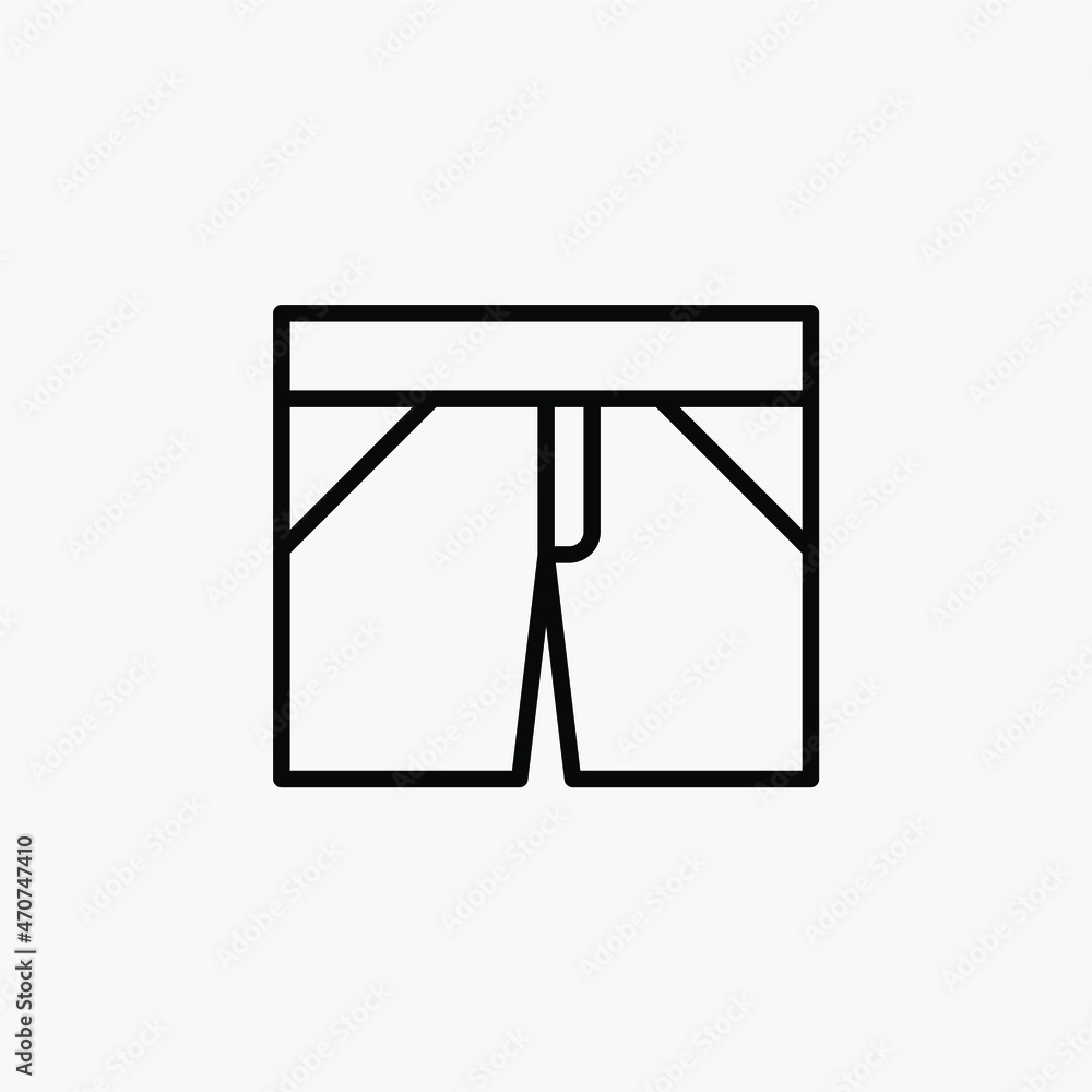 Shorts line icon, vector, illustration, logo template. Suitable for many purposes. Shorts line icon, vector, illustration, logo template. Suitable for many purposes.