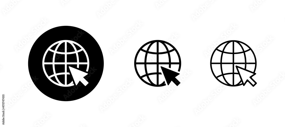 Web icons set. go to web sign and symbol. web click icon. Global search icon Web icons set. go to web sign and symbol. web click icon. Global search icon