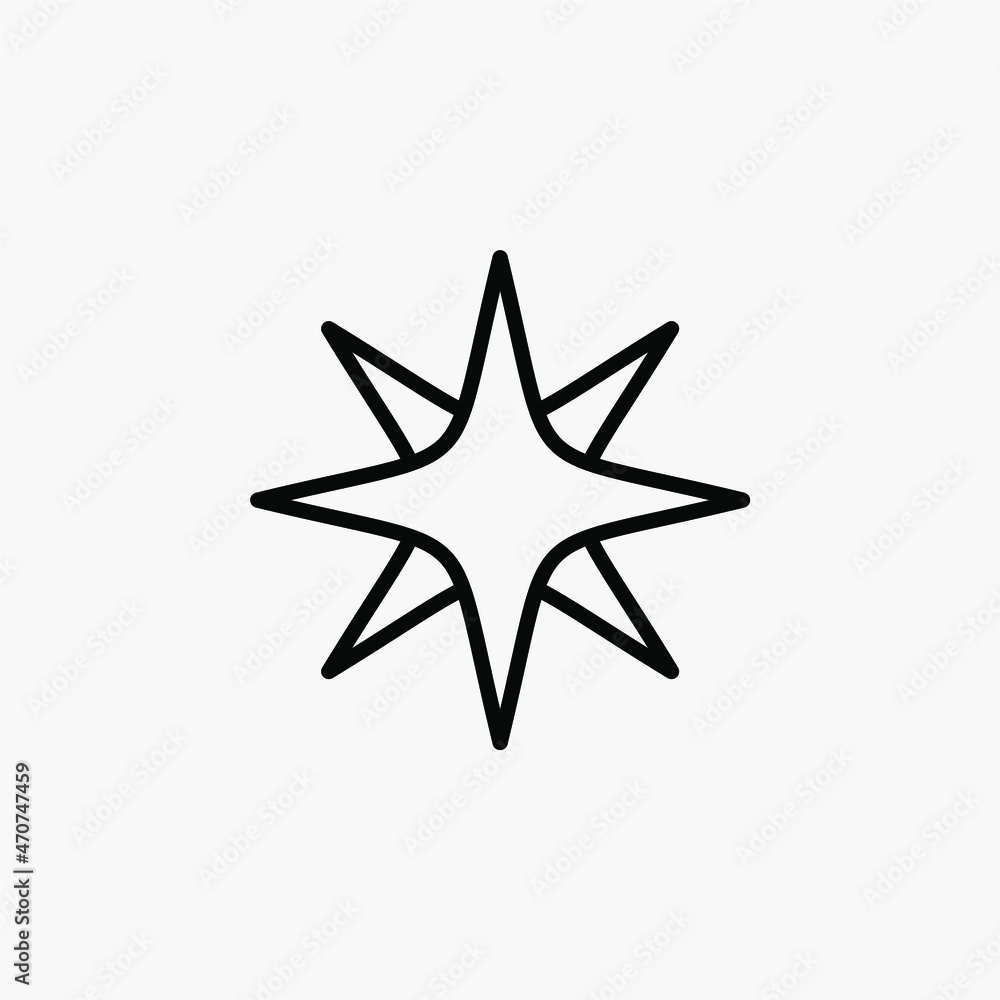 Fototapeta premium Stars line icon, vector, illustration, logo template. Suitable for many purposes.