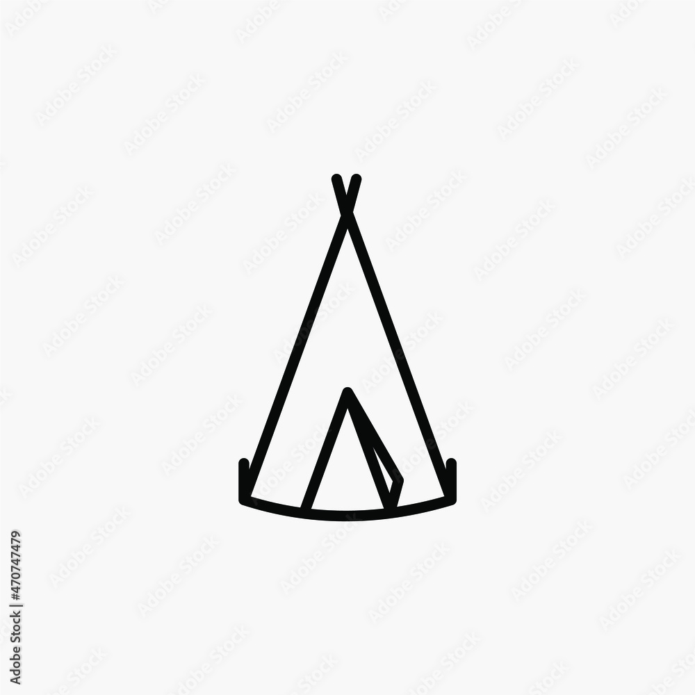 Tent, camp line icon, vector, illustration, logo template. Suitable for many purposes. Tent, camp line icon, vector, illustration, logo template. Suitable for many purposes.