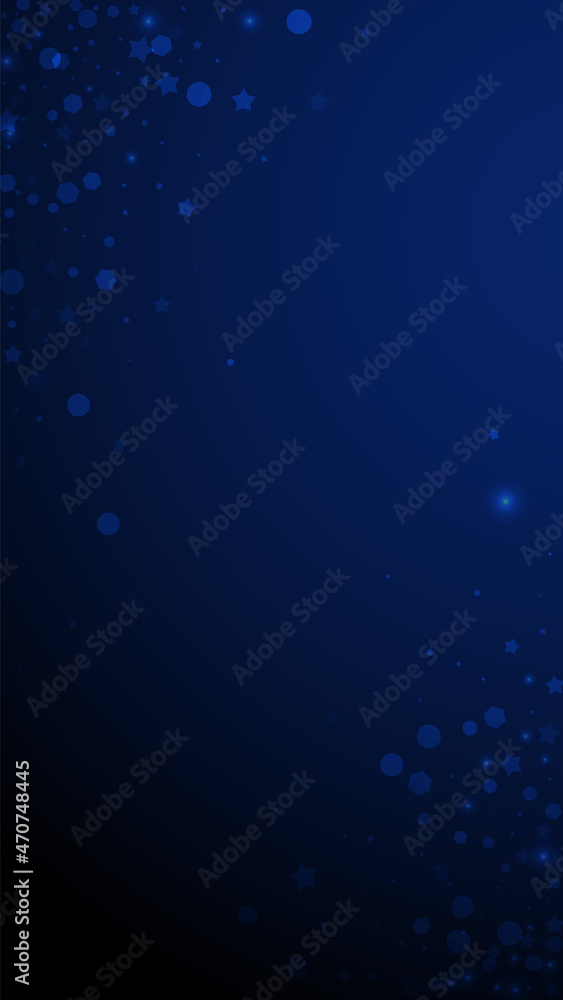 Fototapeta premium Magic stars sparse Christmas background. Subtle fl