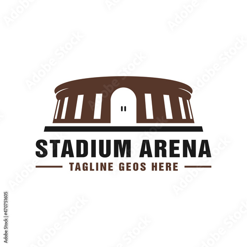 stadium arena building inspiration illustration logo