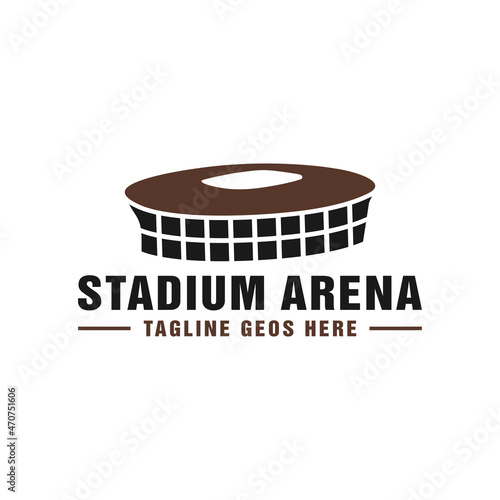 stadium arena building inspiration illustration logo