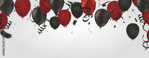 Vector illustration black friday sale background  balloons. Modern design.Universal vector background