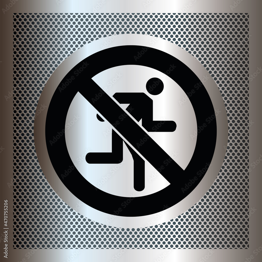 Logo interdiction de courir. Logo interdiction de courir.