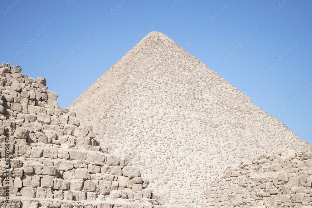 Giza Pyramids in Egypt, 2021.