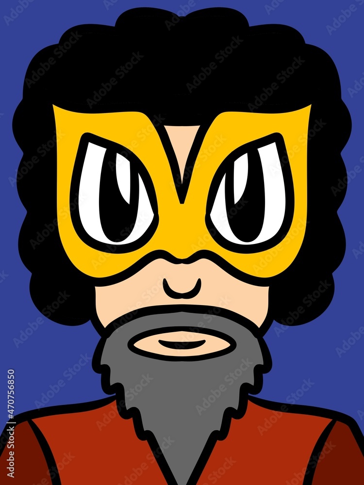 Fototapeta premium cute cartoon on blue background