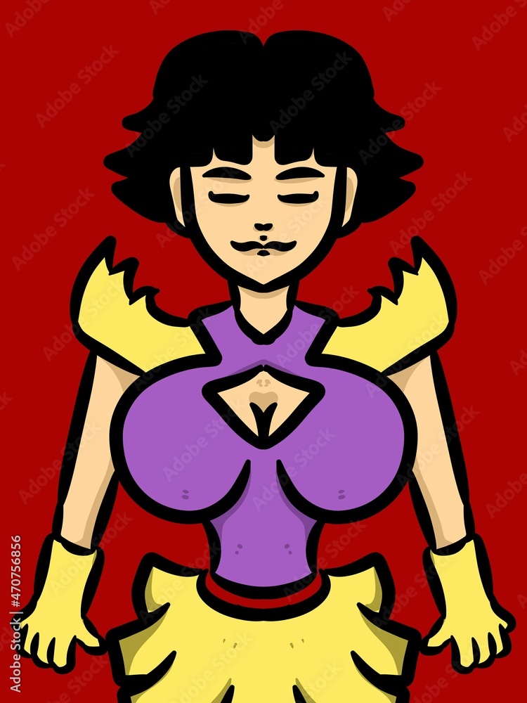 cute woman cartoon on red background cute woman cartoon on red background