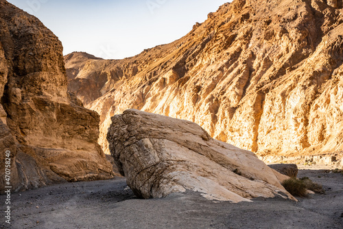 Large Rock Looks LIke A Shipwreck In The Wash Of Mosaic Canyon