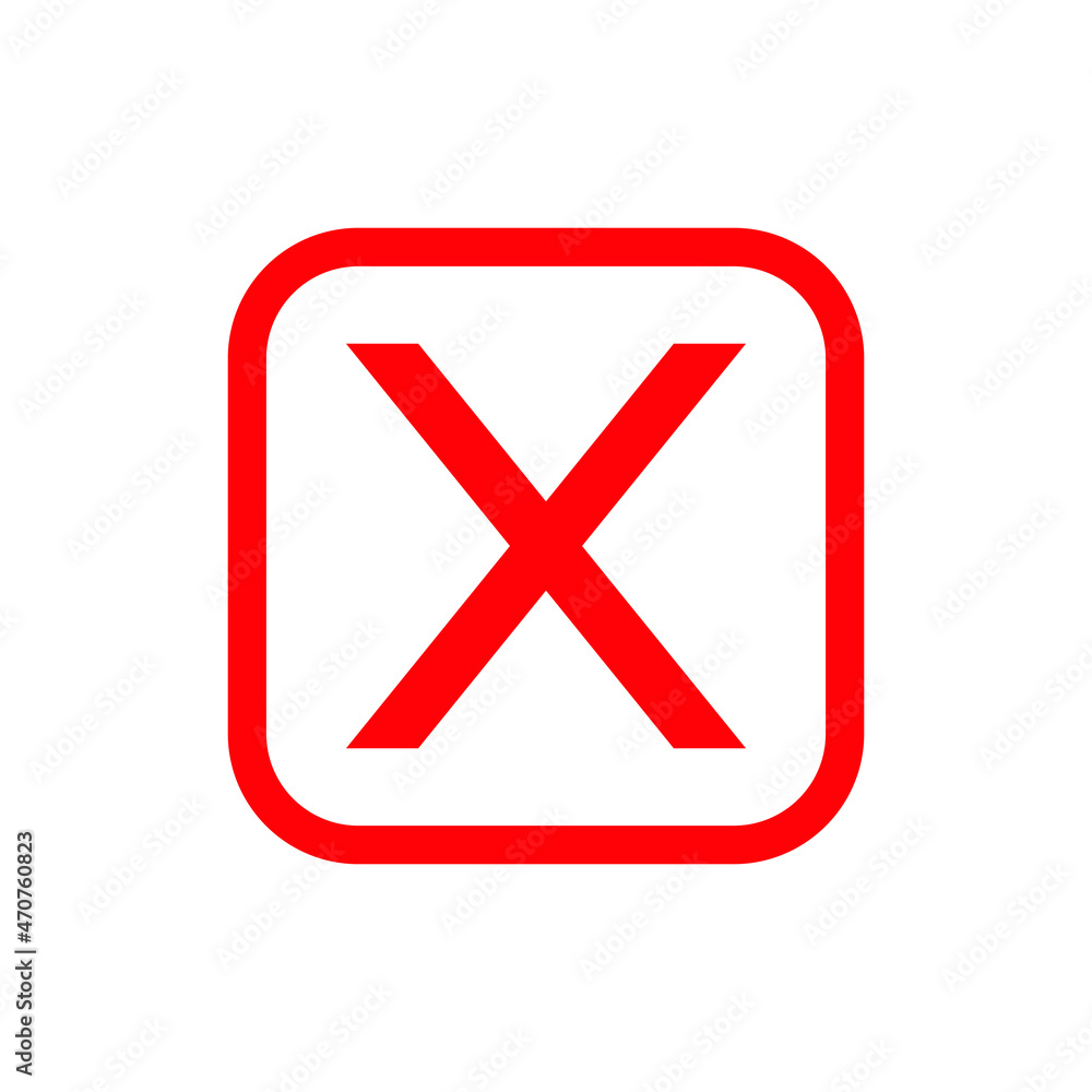 Cancel icon design isolated on white background Cancel icon design isolated on white background