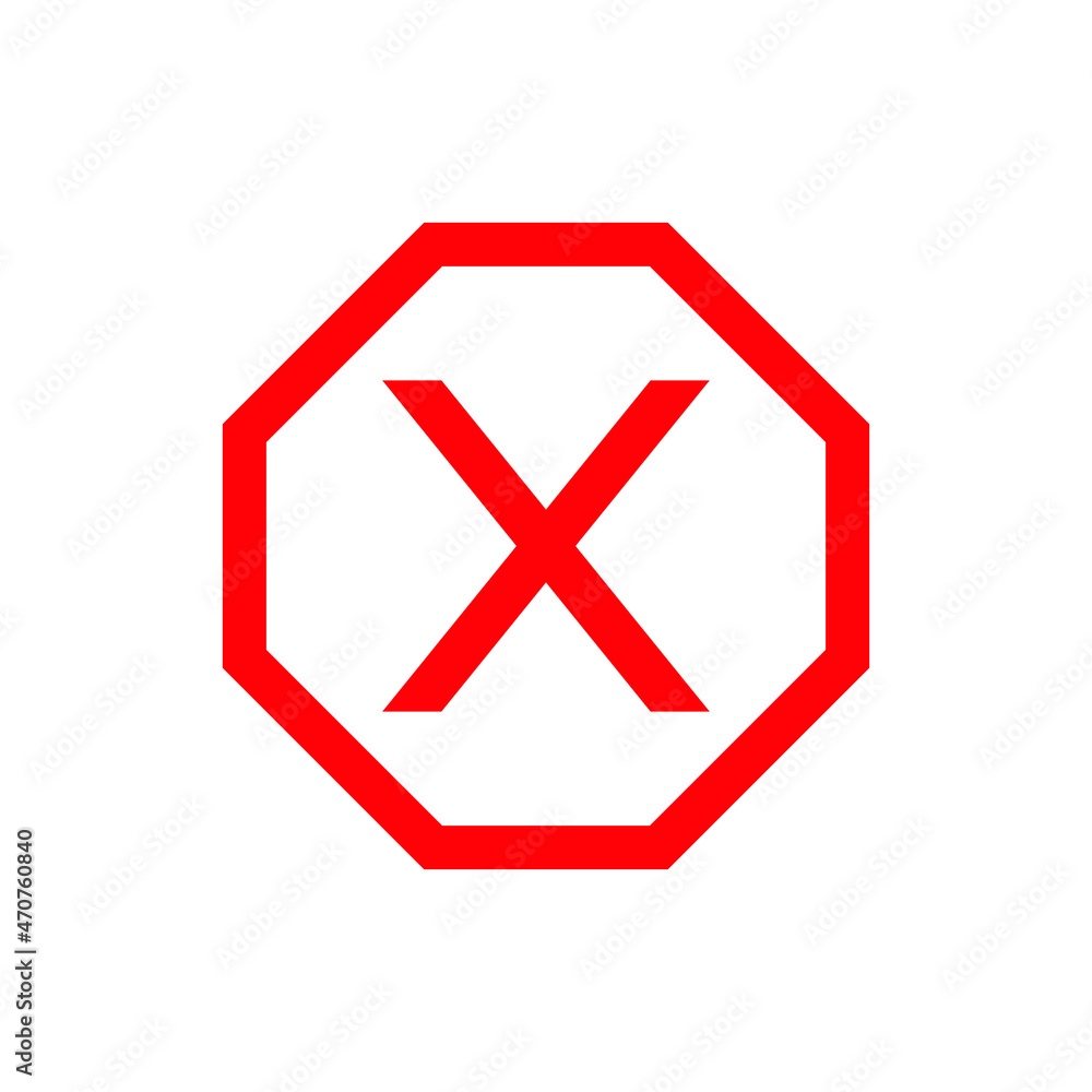 Cancel icon design isolated on white background Cancel icon design isolated on white background
