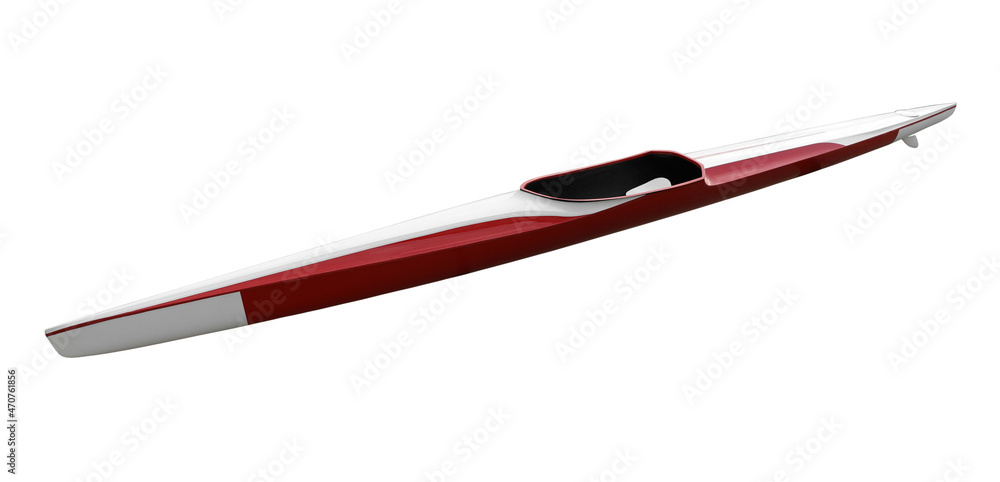 Bright kayak isolated on white. Outdoor activity Bright kayak isolated on white. Outdoor activity